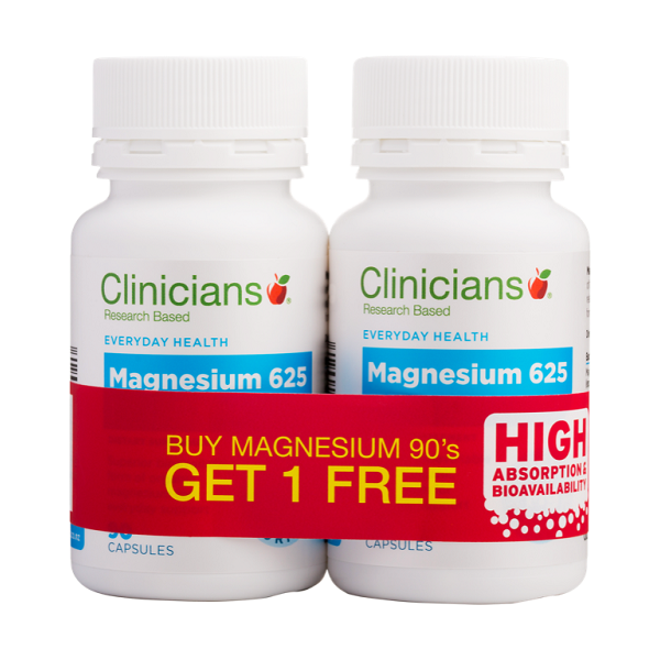 Clinicians Magnesium 125mg 90 cap - BUY 1 GET 1 FREE - Fairy springs pharmacy
