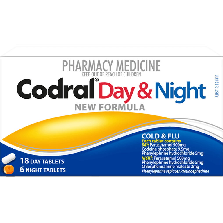 CODRAL PE Day & Night (Codeine Free) Tabs 24 - Fairyspringspharmacy