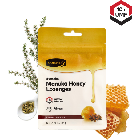 COMVITA Soothing Manuka Honey Lozenges - Aniseed 12 pack