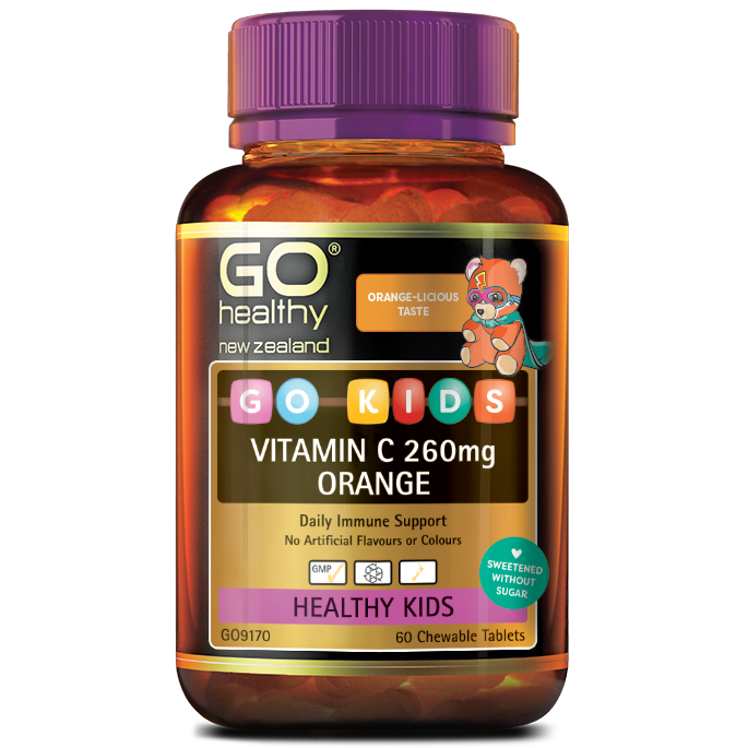 GO Kids Vitaminc C 60 Chewables - Orange