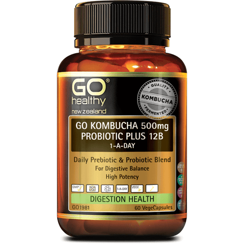 GO Kombucha 500mg Probiotic+ 12B 60s - Fairy springs pharmacy