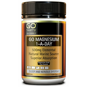 GO Magnesium 1-A-Day 500mg 120caps - Fairy springs pharmacy