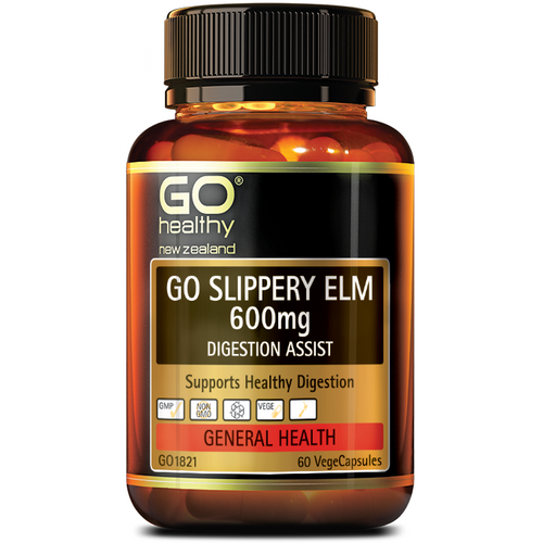 GO Slippery Elm 600mg 60 Capsules - Fairy springs pharmacy