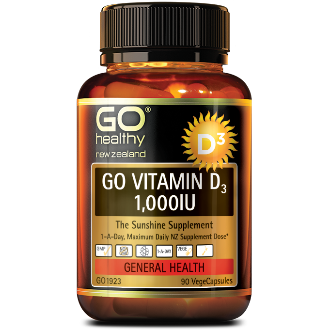 GO Vitamin D3 1000IU 90 Capsules - Fairy springs pharmacy