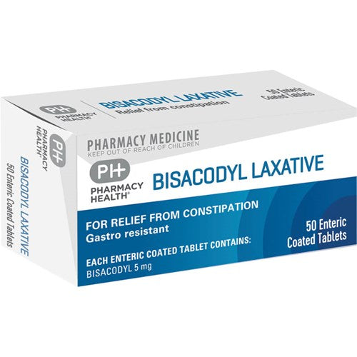 PH Bisacodyl Laxative 50 Tabs - Fairy springs pharmacy