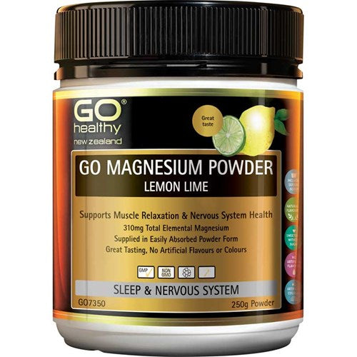 GO Magnesium powder Lemon & Lime 250g - Fairy springs pharmacy
