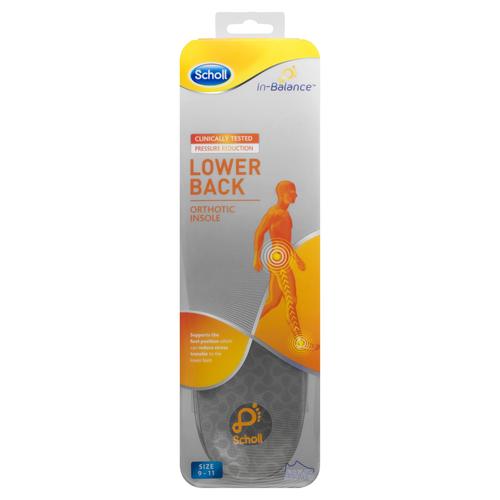 SCHOLL Lower Back Orthotic Inner Sole - 9-11