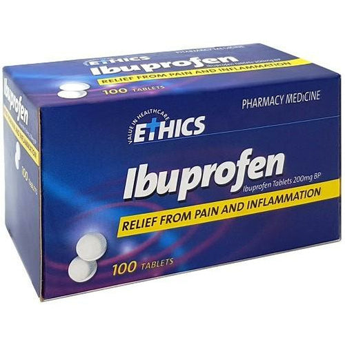 ETHICS Ibuprofen 200mg 100 tablets - Fairyspringspharmacy
