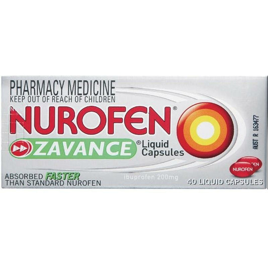 NUROFEN ZAVANCE Liquid Capules 40s - Fairyspringspharmacy