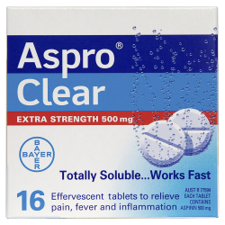 ASPRO Clear Extra Strength 500mg 16tabs - Fairyspringspharmacy