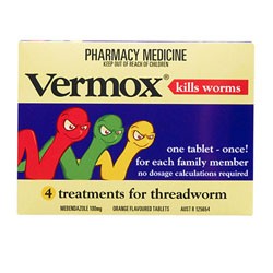 VERMOX 100mg 4 tabs - Fairy springs pharmacy