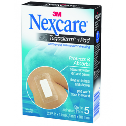 Nexcare Tegaderm with Pad - 5 Adhesive Pads - Fairy springs pharmacy