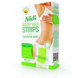 NADS Body Wax Strips - 20 Strips (10 Double Sided)