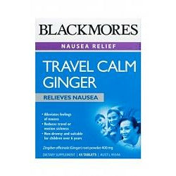 Blackmores Travel Calm Ginger 45 tablets - Fairy springs pharmacy