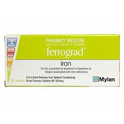 FERROGRAD Iron 30 Tablets - Fairy springs pharmacy