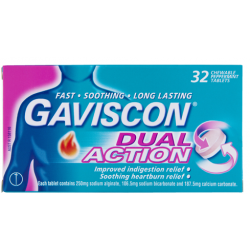 GAVISCON Dual Action 32 tablets - Fairy springs pharmacy
