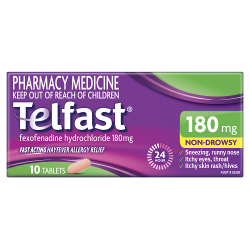 TELFAST 180mg 10 tablets - Fairy springs pharmacy