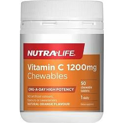 Nutralife Vitamin C 1200mg 50 Chewable tablets - Fairy springs pharmacy