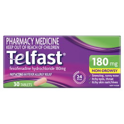 TELFAST 180mg 30 tablets - Fairy springs pharmacy