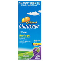CLARATYNE Child Syrup Grape 120ml - Fairy springs pharmacy