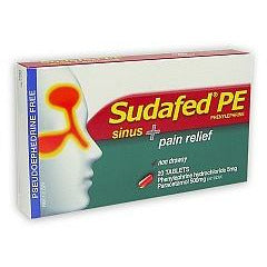 Sudafed PE Sinus + Pain Relief Tablets 20 - Fairy springs pharmacy