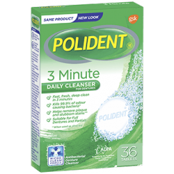 Polident 3 Minute Tablets - 36 pack - Fairy springs pharmacy