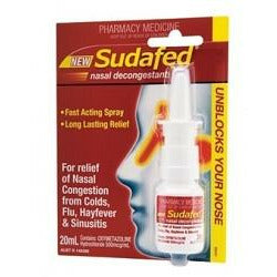 Sudafed Nasal Decongestant Spray 20ml - Limit of 2 per customer only - Fairy springs pharmacy