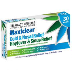 MAXICLEAR Cold & Nasal Hayfever & Sinus 30 - Fairyspringspharmacy