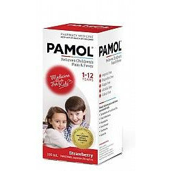 PAMOL All Ages 250mg/5ml Strawberry  Colour Free  100ml - Fairyspringspharmacy