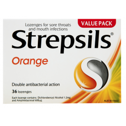 STREPSILS Orange 36 Lozenges - Fairyspringspharmacy