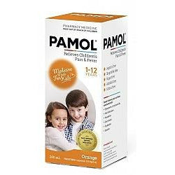 PAMOL All Ages 250mg/5ml Orange Colour Free 200ml - Fairyspringspharmacy