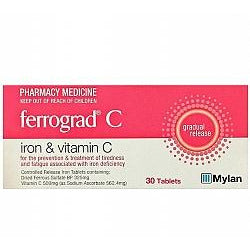 FERROGRAD C 30 tablets - Fairy springs pharmacy