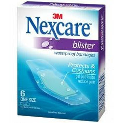 Nexcare Blister - 6 Waterproof Bandages - Fairy springs pharmacy
