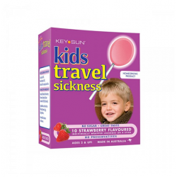 KEYSUN Kids Travel Sickness Lollipops - 10 Strawberry Flavoured Lollipops