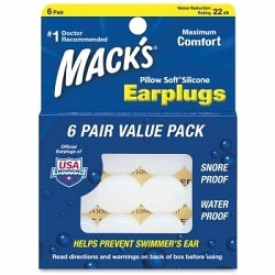 MACKS Ear Plugs Silicone 6 pairs - Fairyspringspharmacy