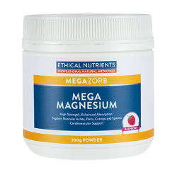 Ethical Nutrients Mega Magnesium 200g Powder - Raspberry - Fairy springs pharmacy