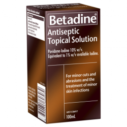 Betadine Antiseptic Topical Solution 100ml - Fairy springs pharmacy