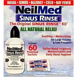 NeilMed Sinus Rinse - 240ml Bottle and 60 Sachets